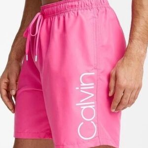 Calvin Klein Men's Pink Swim Shorts (L)